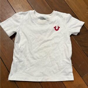 True Religion White Tee with Red Emblem